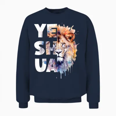 Yeshua Löwe Von Juda Fürchtet Nicht Bibel Christlich Religiös Unisex Sweatshirt - Navy
