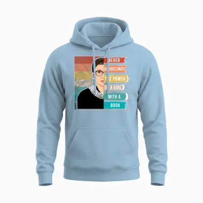 Ruth Bader Ginsburg - Rbg - Notorious - Feminist Unisex Hoodie - Light Blue