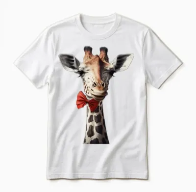 Funny Girafe Unisex T-Shirt - White
