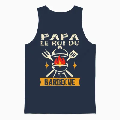 Barbecue Humour été Grillade Roi Du Bbq Maître Du Grill Unisex Tank Top - Navy