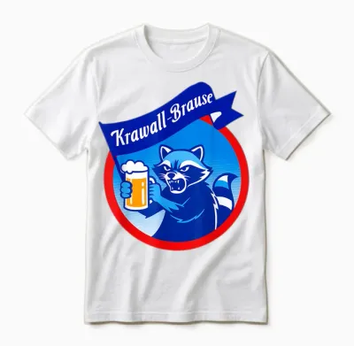 Lustiges Biertrinker Outfit Bier Waschbär Krawall-Brause Unisex T-Shirt - White