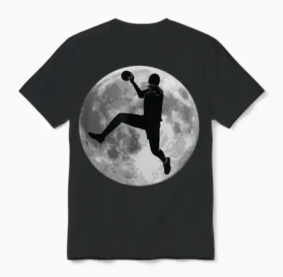 Hand Handball Player Handball France Child Boy Moon Unisex T-Shirt - Black