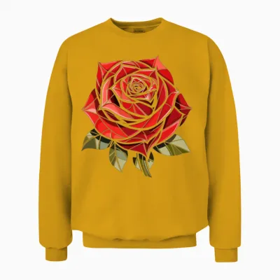 Red Rose Goth Unisex Sweatshirt - Gold