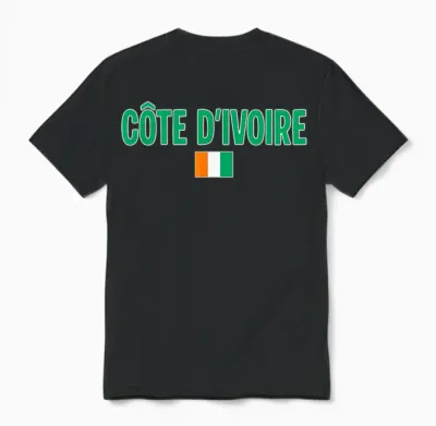 Ivorische Flagge Elfenbeinküste Unisex T-Shirt - Black