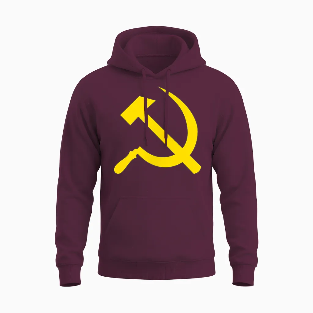 Hammer Und Sichel Unisex Hoodie in Maroon