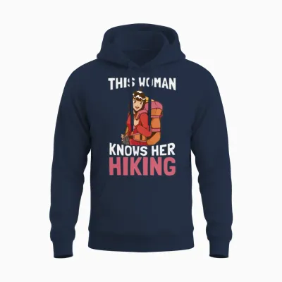 Hiking Trails Outdoor Hike Hiker Unisex Hoodie - Navy