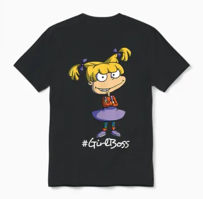 Mademark X Rugrats - Angelica Pickles Girl Boss Rugrats Unisex T-Shirt - Black
