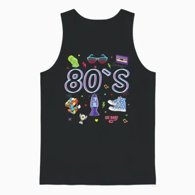80er Jahre Mottoparty 80er Jahre Kostüm - I Love the 80s Unisex Tank Top - Black