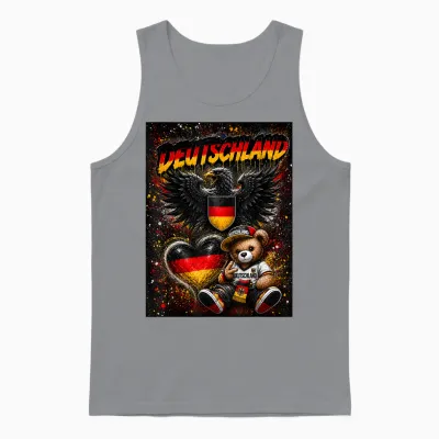 Deutschland T-Shirt Trikot Deutsche Flagge Germany Unisex Tank Top - Sport Grey