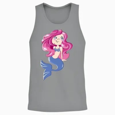 Cartoons-Funny-Mermaid Unisex Tank Top - Sport Grey