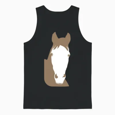 Horse Unisex Tank Top - Black