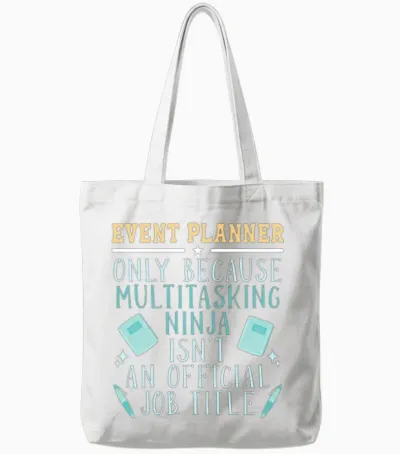 Event Planner Tote Bags - White