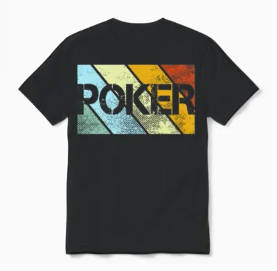 Poker Retro Unisex T-Shirt - Black