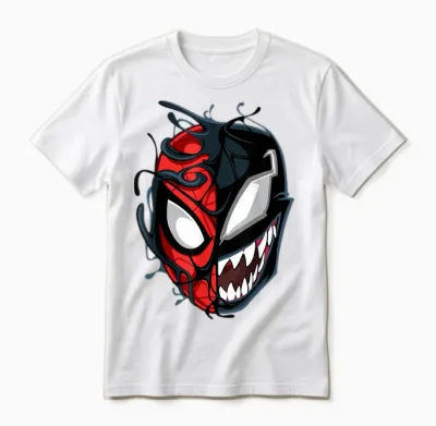 Marvel Spider-Man Maximum Venom Spider-Man Big Face Unisex T-Shirt - White