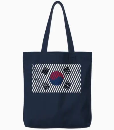 South Korea Tote Bags - Navy