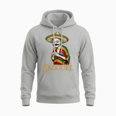Smiguel Mexican Sombrero Lustiges Mexikanisches Kultur-Mashup Unisex Hoodie - Ash
