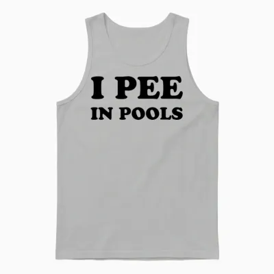 I Peel Pool Graphic Baby Y2k Tee, Humour Unisex Tank Top - Ash