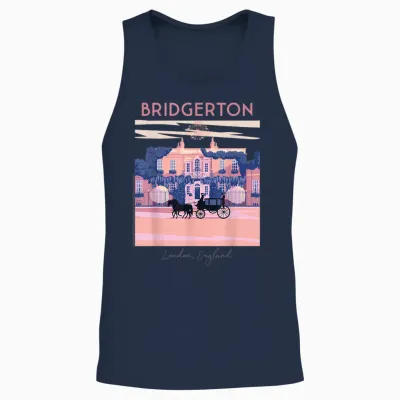 Bridgerton Modern Minimal Offiziell Lizenziert Unisex Tank Top - Navy