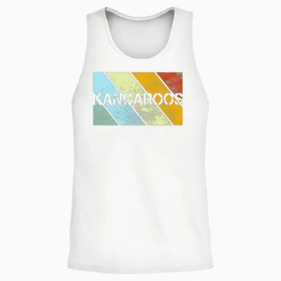 Kangaroo Retro Unisex Tank Top - White