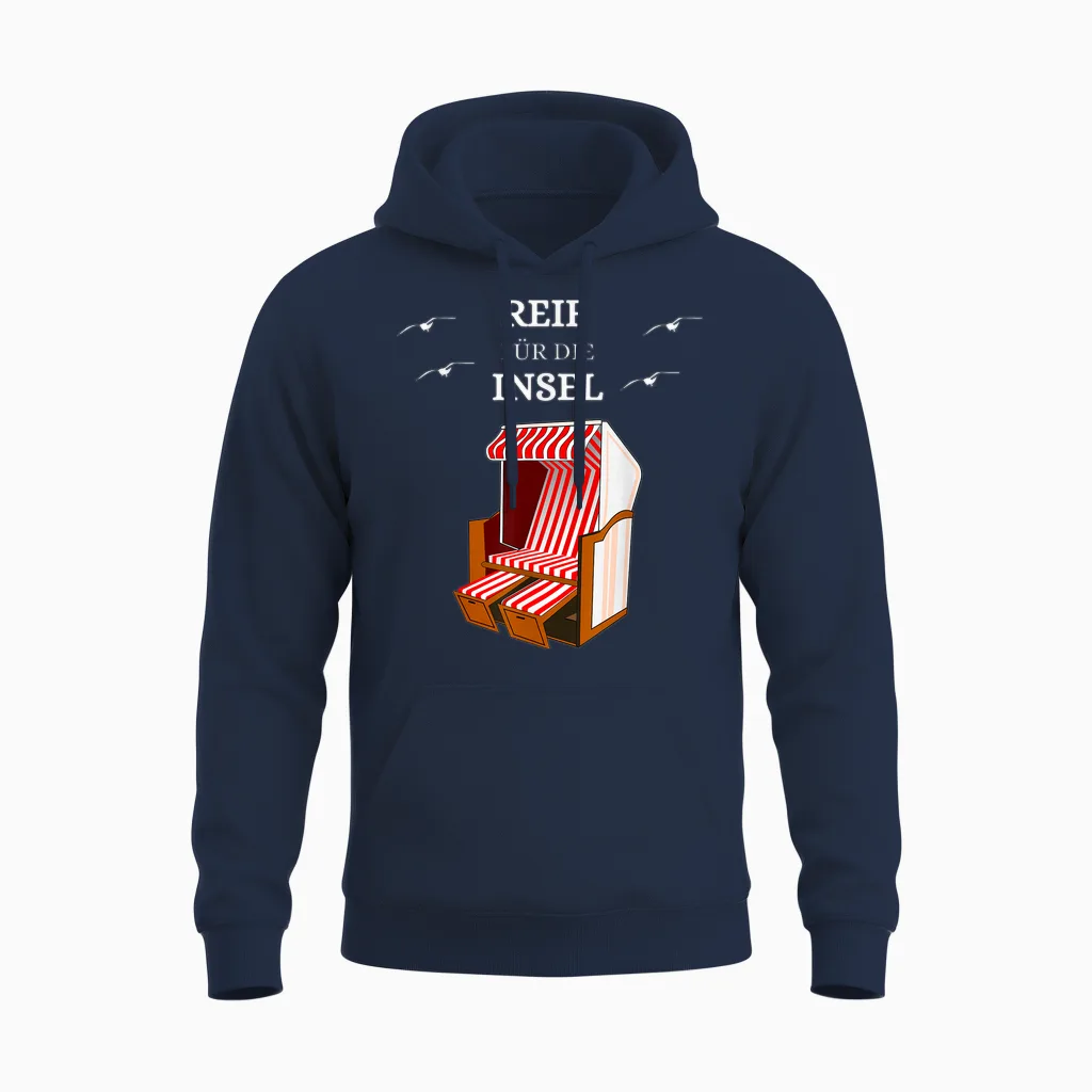 Strandkorb Spruch Nordsee Sylt Ostsee Strand Norderney Unisex Hoodie in Navy