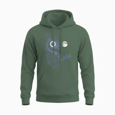 Night Owl Unisex Hoodie - Military Green