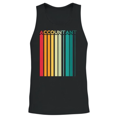 Accountant Retro Unisex Tank Top - Black