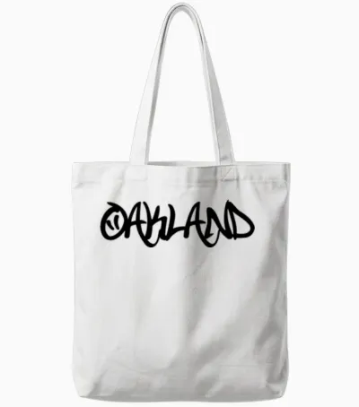 Oakland Graffiti Tote Bags - White