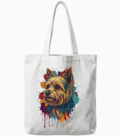 Yorkshire Terrier Coloré Tote Bags - White