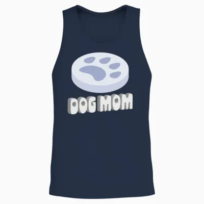 Dog Mom Unisex Tank Top - Navy
