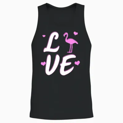 Flamingo Pink Bird Animal Trend Flamingoe Gift Unisex Tank Top - Black