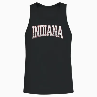 Indiana Vintage City Unisex Tank Top - Black