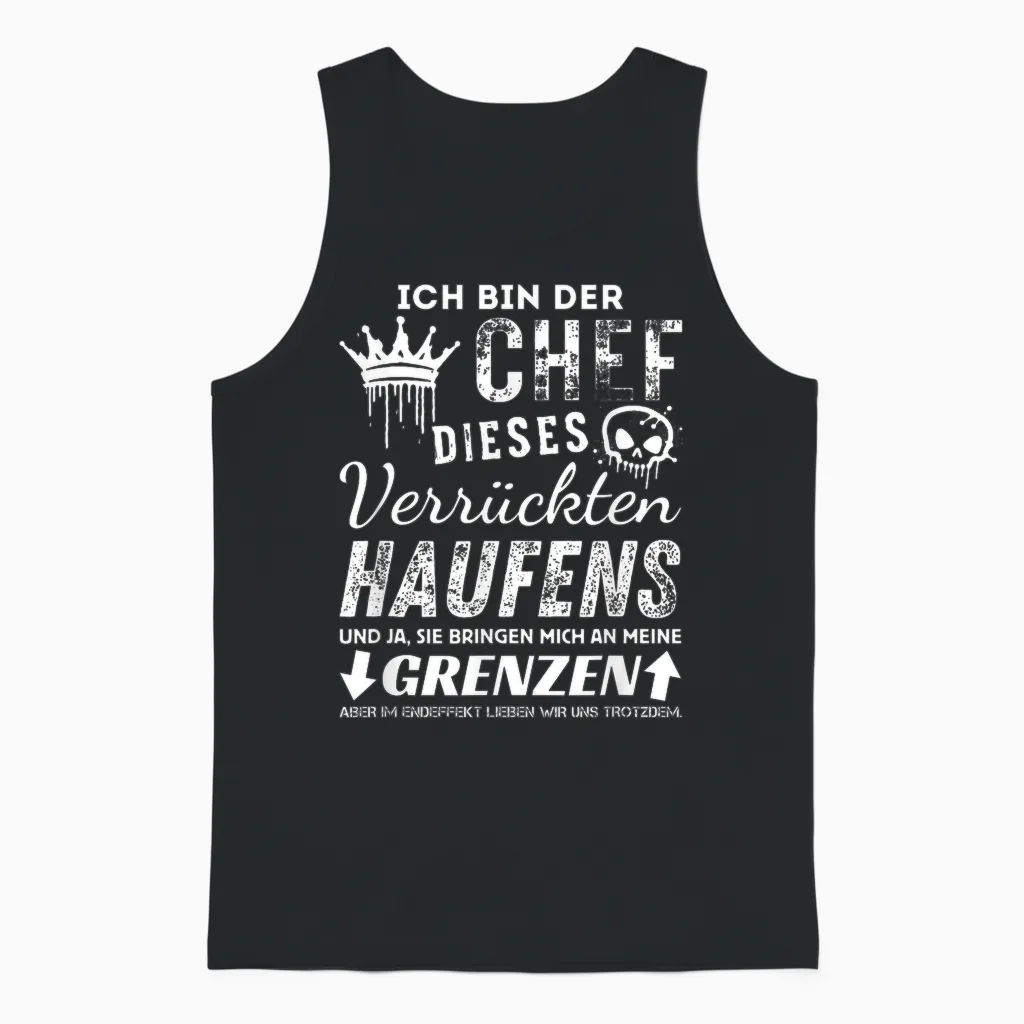 Stolzer Chef Dieses Verrückten Bunen Funny Chef Sayings T-Shirt, Black Unisex Tank Top in Black