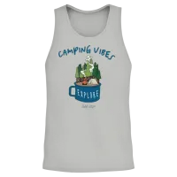 Camping Vibes Explore Unisex Tank Top - Ash – 2