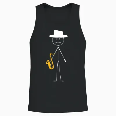 Saxophone Saxophone Guy Unisex Tank Top - Black