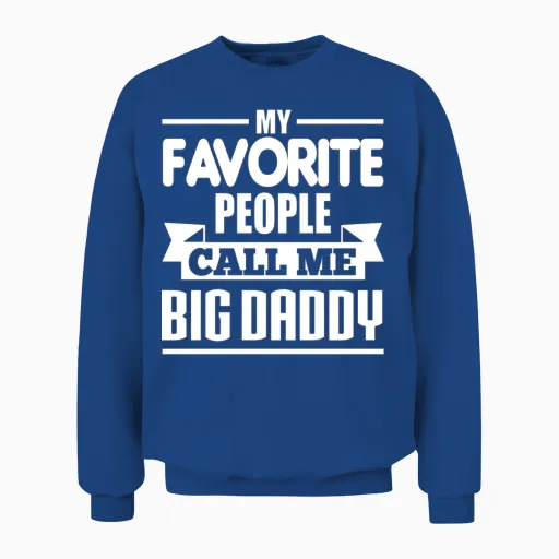 Big Daddy Dad Gift Unisex Sweatshirt in Royal