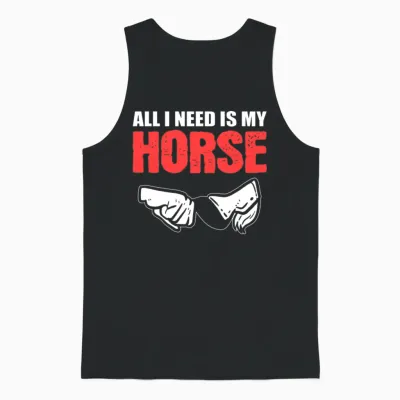 Need My Horse Horse Wrangler Gift Unisex Tank Top - Black