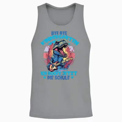 Bye Bye Kindergarten Mit Dino Für Schulkind Zum Schulanfang Unisex Tank Top - Sport Grey