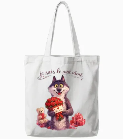 Wolf Le Mal Aimé Valentine's Day Gift Woman Man Tote Bags - White