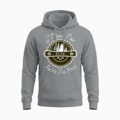 I Can't I Have to Make Wood - Chainsaw Lumberjack T-Shirt, Black, S Unisex Hoodie - Sport Grey