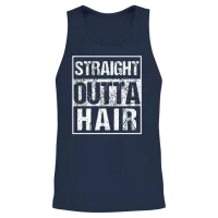Funny Balding Bald Guy Skin Head Bald Head Unisex Tank Top - Navy – 2