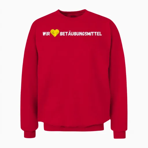 We Love Narcotics Unisex Sweatshirt - Red