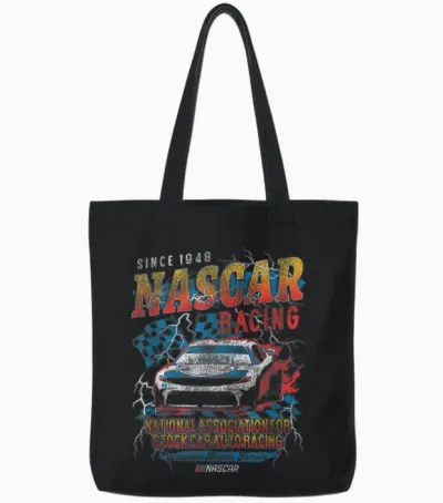 Nascar National Association for Stock Car Auto Racing Tote Bags - Black