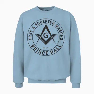 Masonic Prince Hall F & Am Masons Stealth Freemaso Unisex Sweatshirt - Light Blue