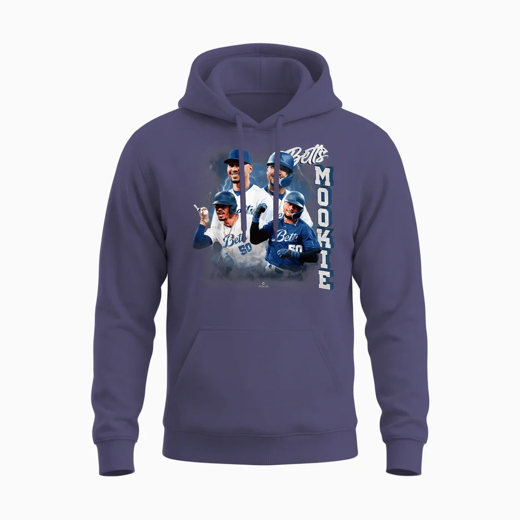 Mookie Betts | Los Angeles Baseball Mlb Player | Mlbbet5004 Unisex Hoodie in Heather Sport Dark Navy