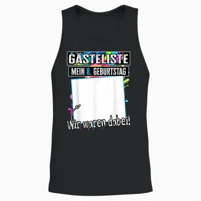 8 Jahre Junge Mädchen - Mein 8 Geburtstag Kindergeburtstag Unisex Tank Top - Black
