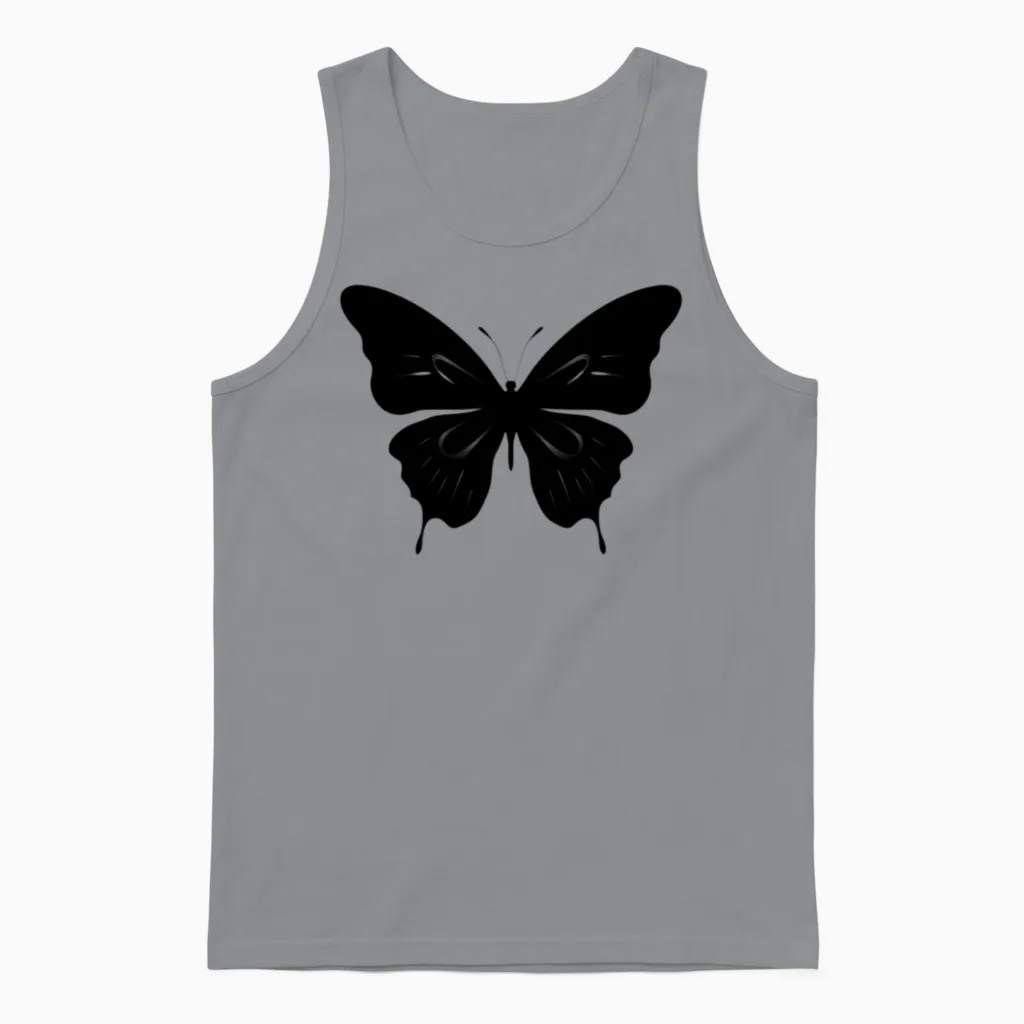 Butterfly Unisex Tank Top in Sport Grey
