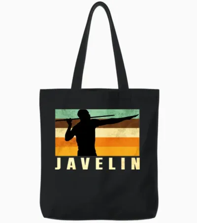 Javelin Retro Tote Bags - Black