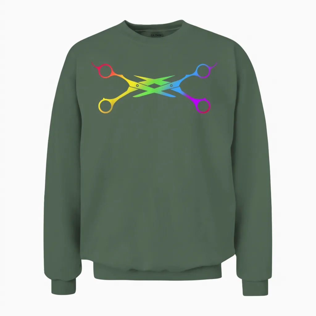 Ciseaux Lesbienne Equal Rights Lgbt Gay Pride Couple Lesbienne Unisex Sweatshirt in Military Green