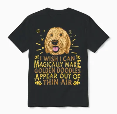 Golden Retriever Dogs Unisex T-Shirt - Black