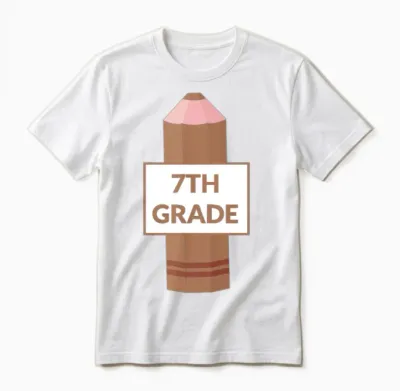Seventh Grade Seventh Grader Elementary School Stu Unisex T-Shirt - White